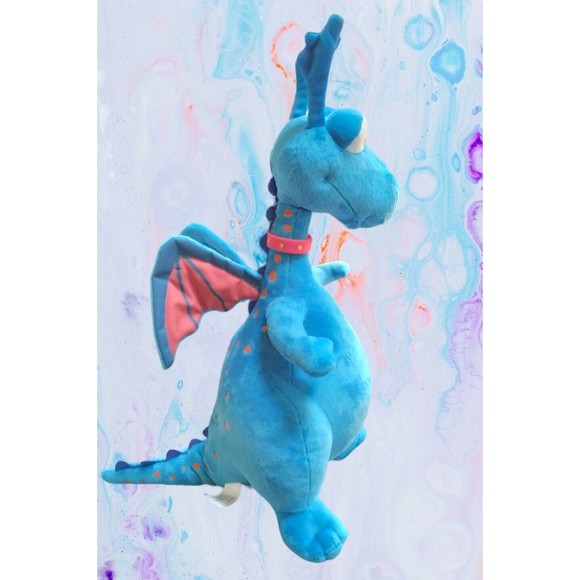 Disney Doc McStuffins Talking Stuffy 13" Plush Blue Dragon Just Play Tested EC - Picture 2 of 7